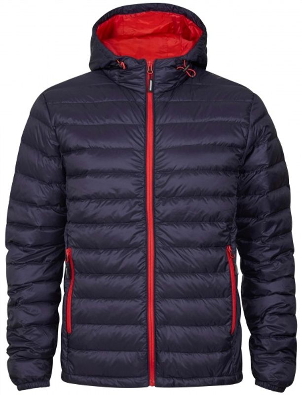 Superlight Down Hood Jacket Lady/Marine/Rød